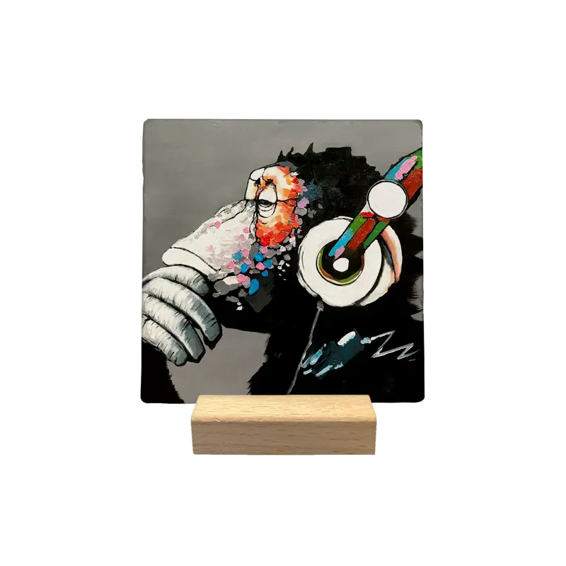 Monkey with headphone