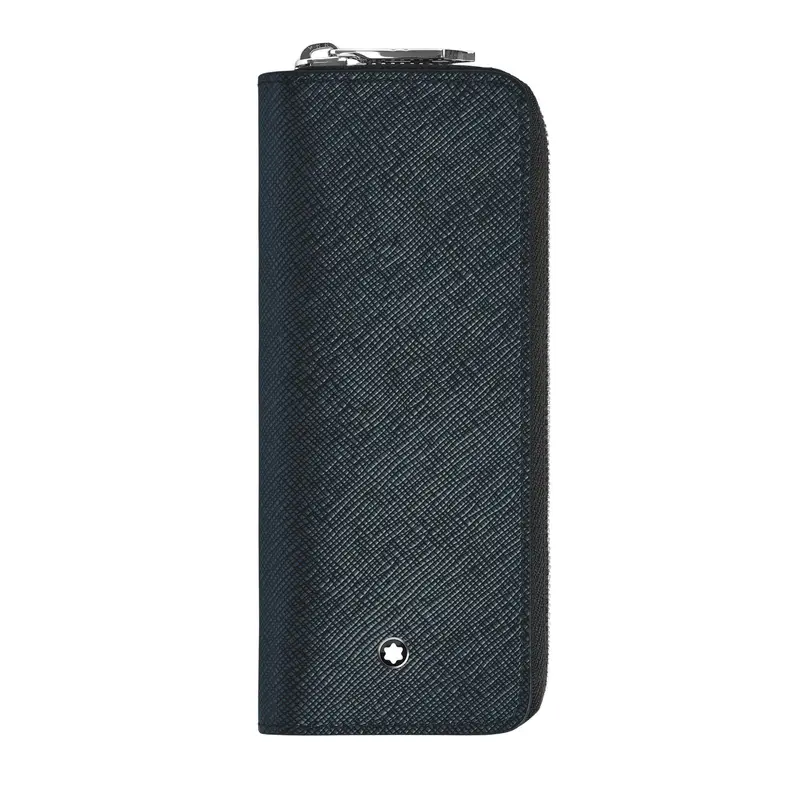 Montblanc 2-delig Sartorial etui met rits tweed blue