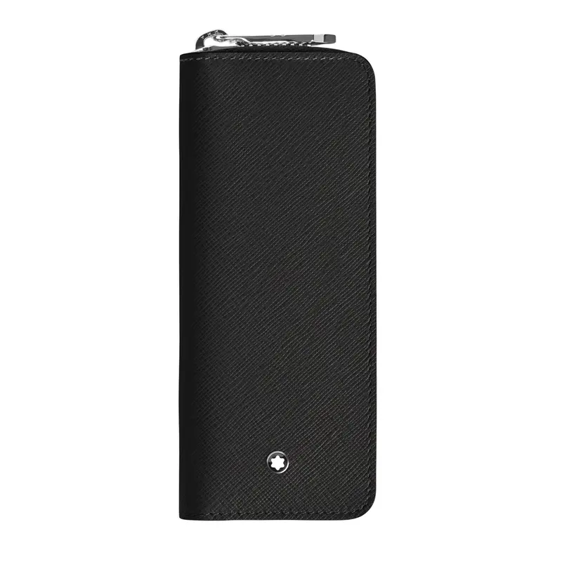 Montblanc 2-delig Sartorial etui zwart met rits (penpunt-vorm)