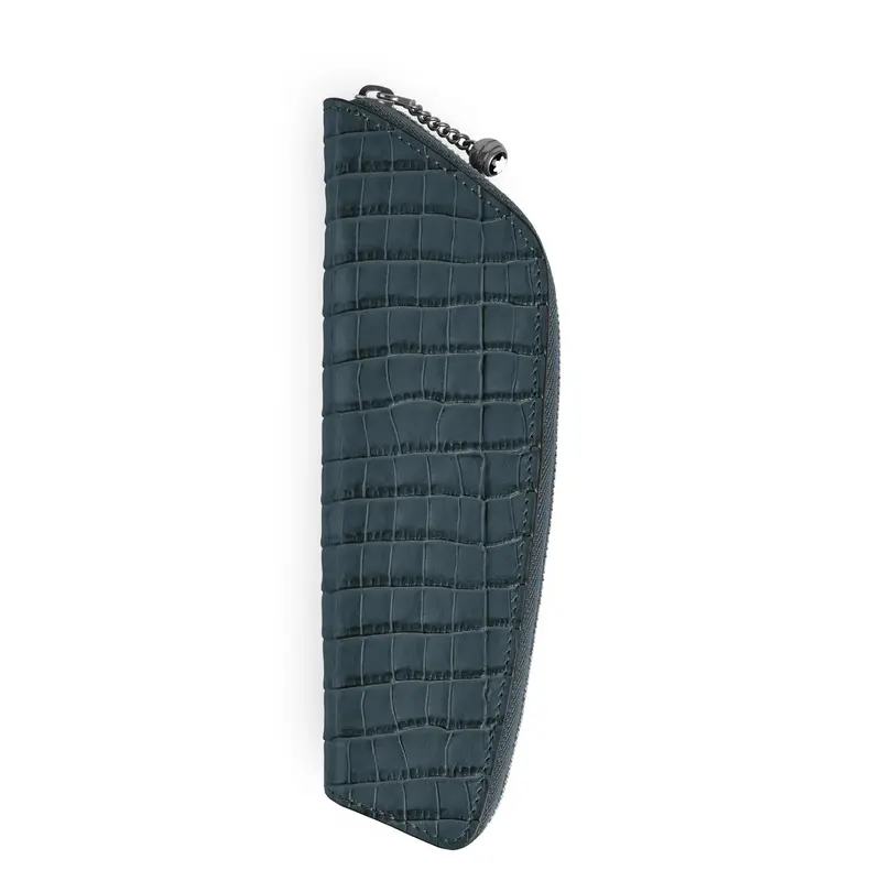 Montblanc Atelier pen pouch 1 pen velvet blue crocodile