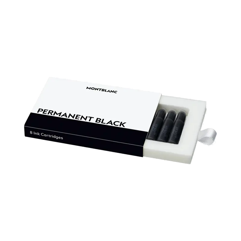 Montblanc ink cartridges Permanent Black 8 pieces per pack