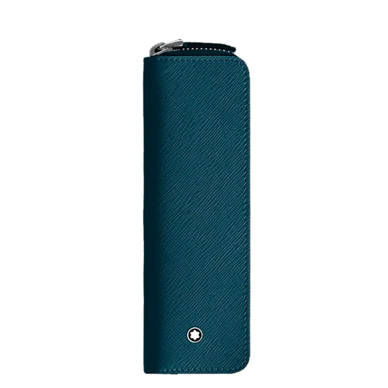 Montblanc Sartorial pen pouch for 1 pen with zipper Cyprus blue