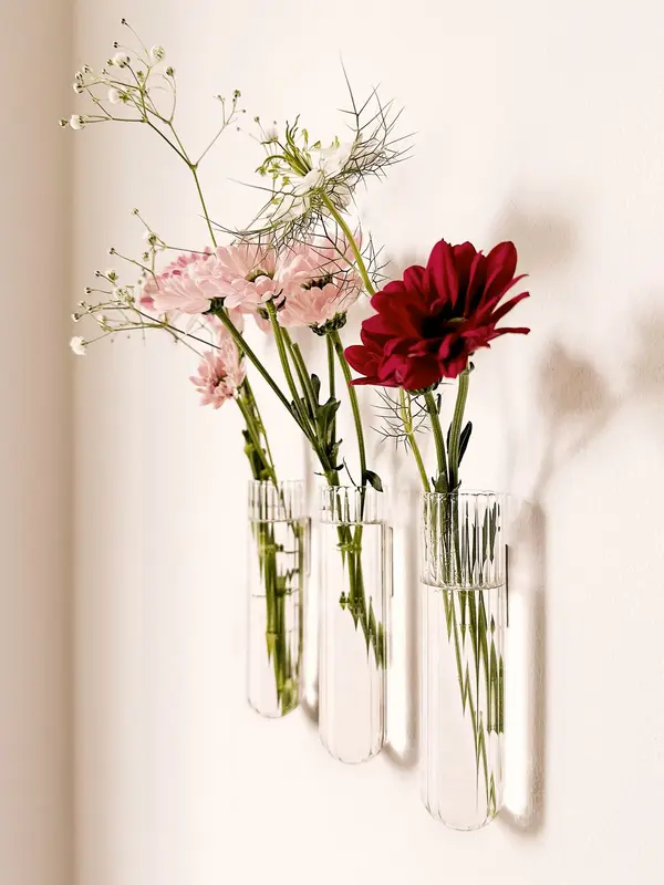 Muurbloempjes Vase (Wallfowers) Set of 3 Transparent XL