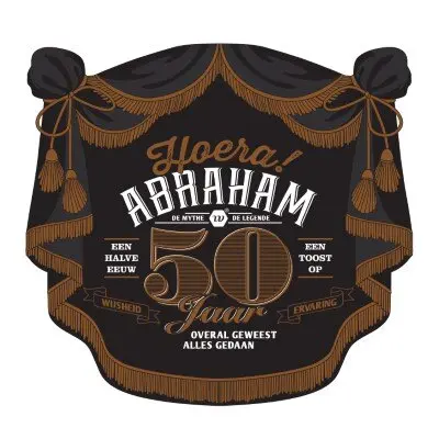 Muurbord Abraham 50 jaar XL