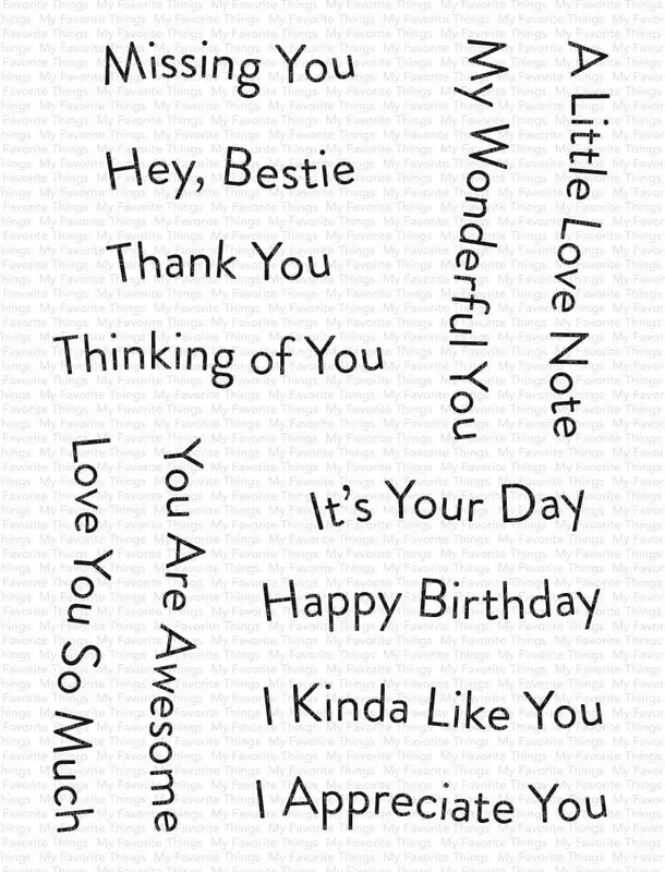 My Favorite Things - Banner Day Sentiments