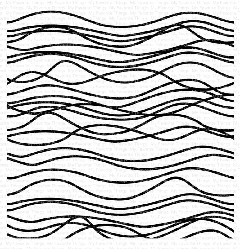 My Favorite Things - Ocean Currents Background Rubber Stamp