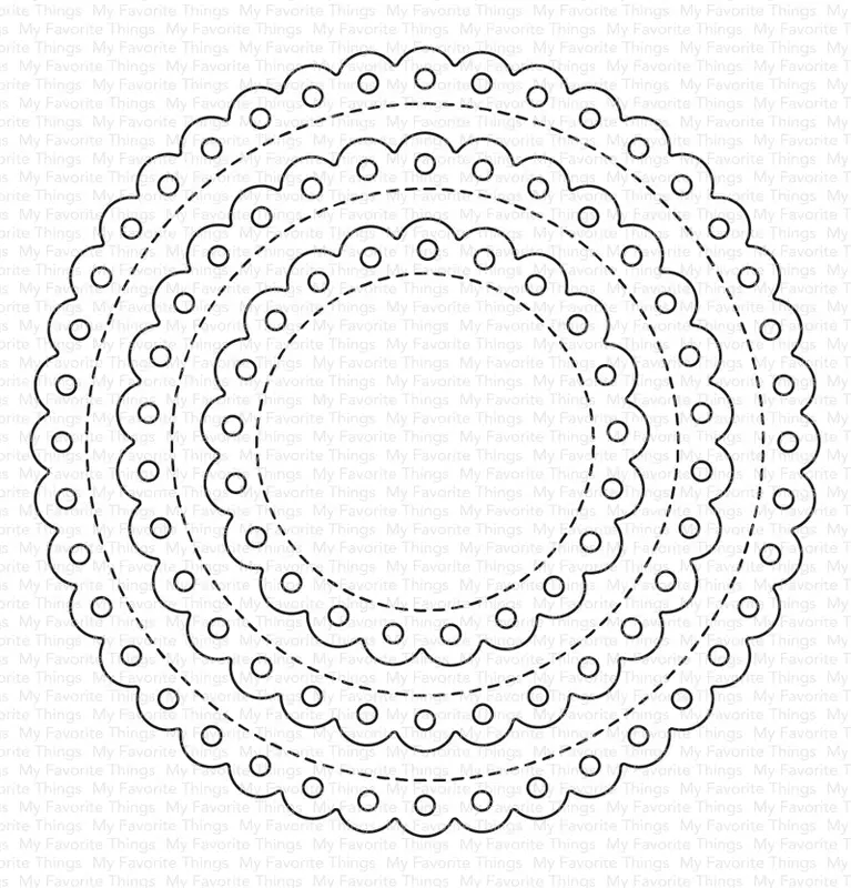 My favorite Things - Stitched Eyelet Lace Circle STAX Die-Namics