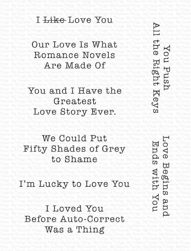 My Favorite Things - Typewriter Sentiments