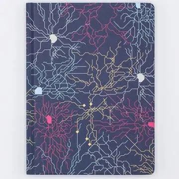 Neural Circuit Hardcover Notebook | Lined/Grid