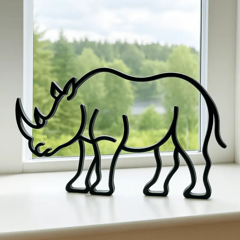 Neushoorn decoratie – kracht in eenvoud