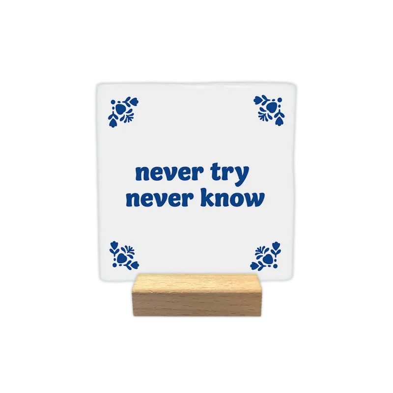 Never try never know