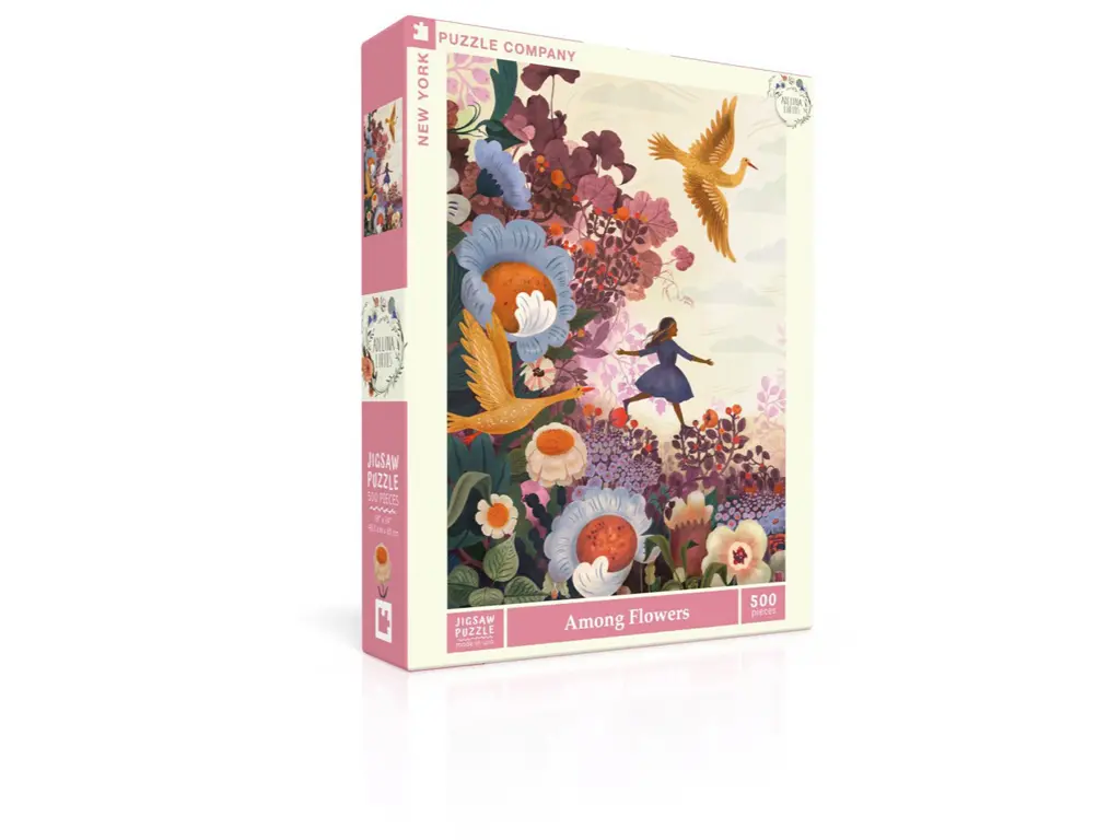 New York Puzzle Company Puzzel Among Flowers - 500 pieces