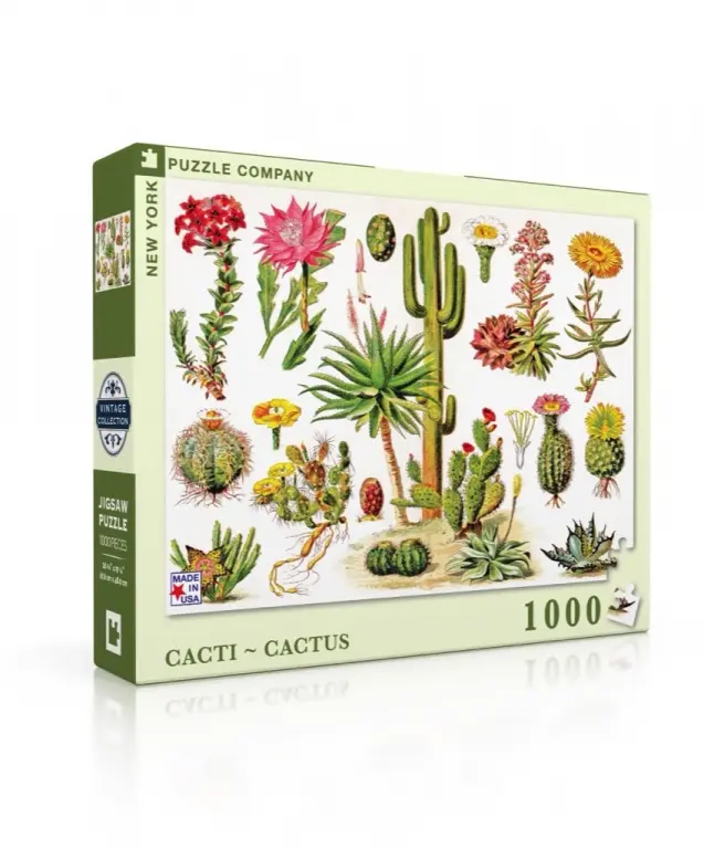 New York Puzzle Company Puzzel Cactussen ~ Cactus - 1000 stukjes