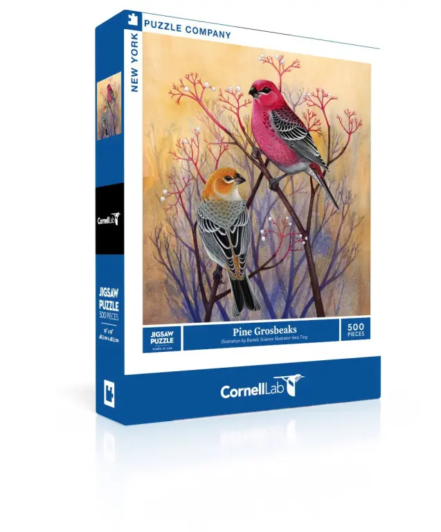 New York Puzzle Company Puzzel Pine Grosbeaks - 500 pieces