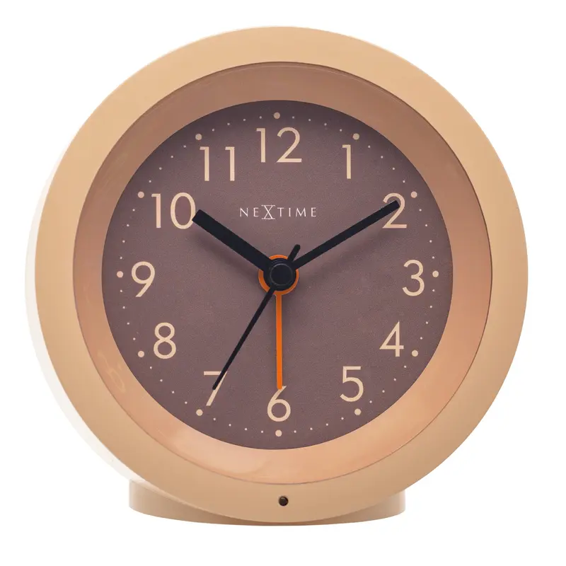 NeXtime Circle tafelwekker roze Ø10,5 cm