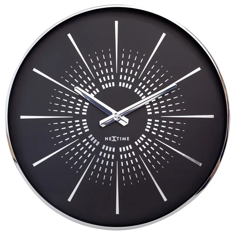 Nextime Wandklok 40 cm - Stil - Metaal - "Excentric"