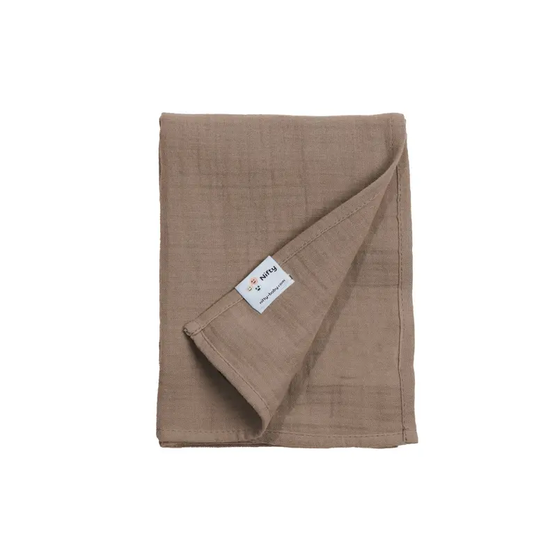 Nifty 100% Hydrofiel Doek 120×120 Mocha zonder print