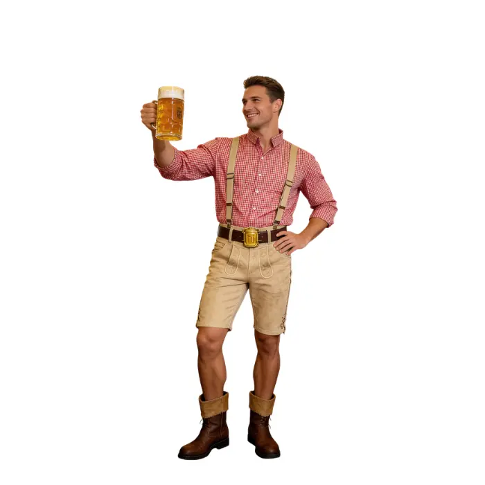 Oktoberfest blouse man rood - maat M