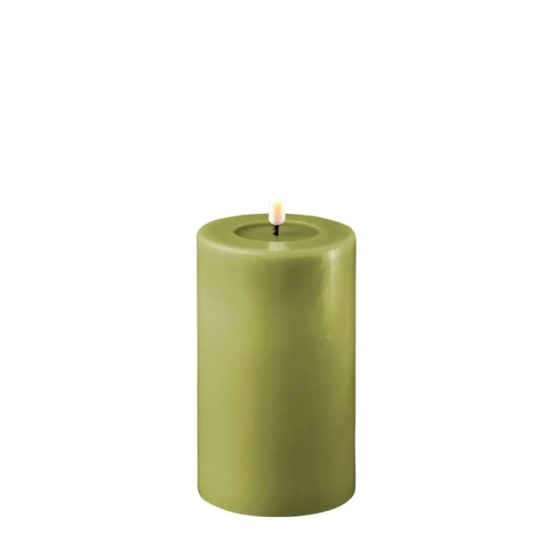 Olive Green LED Candle D