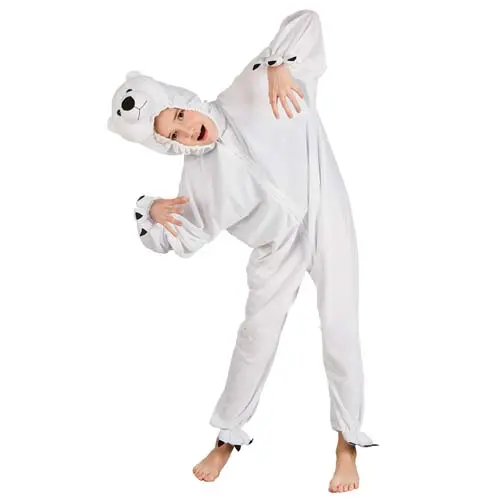 Onesie ijsbeer pluche (max. 1.40m)