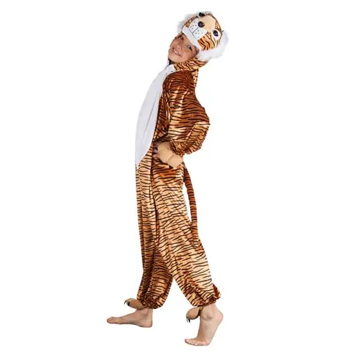 Onesie tijger pluche (max. 1.40m)