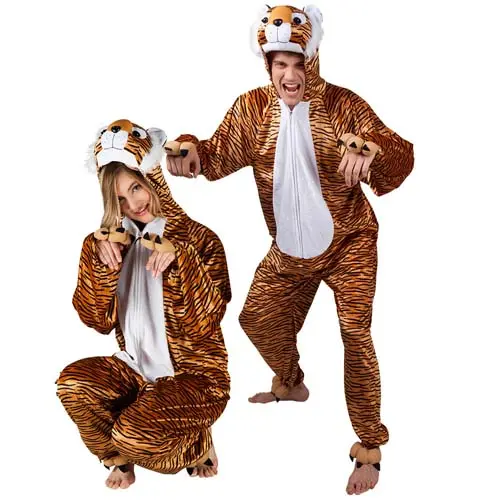 Onesie tijger pluche (max. 1.80m)