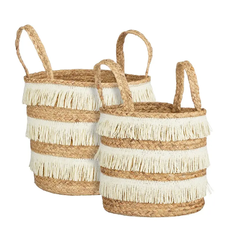 Opbergmand set van 2 - Waterhyacint Bruin - Ø28/32 cm