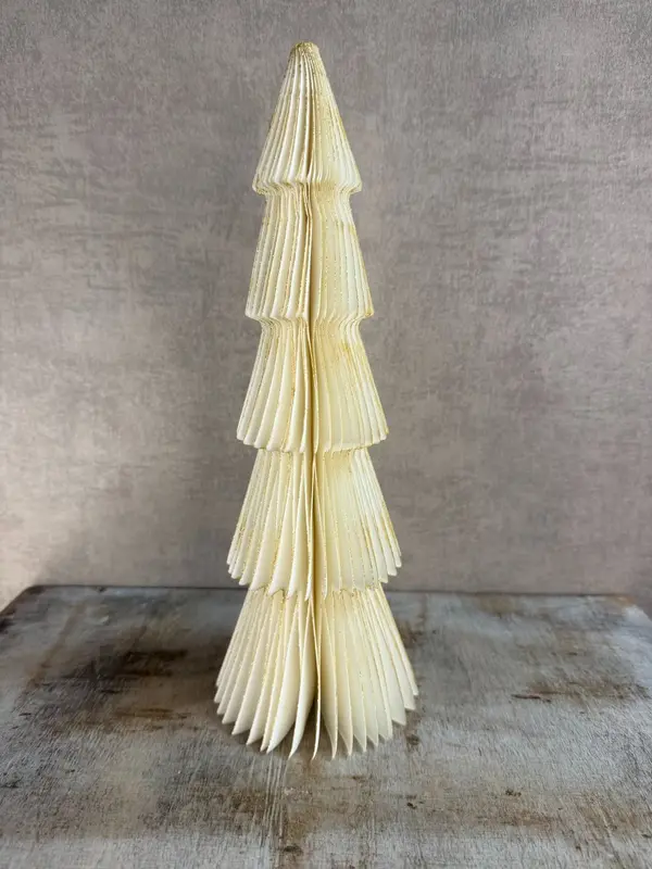 Ornament Kerstboom | Wit - goud