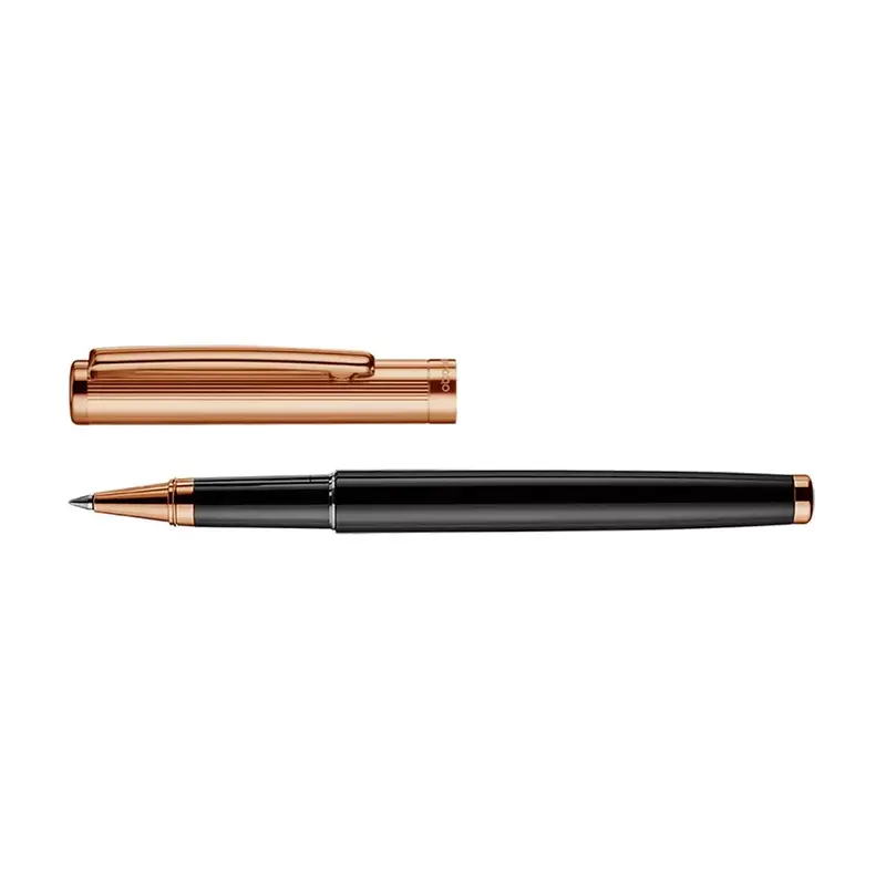 Otto Hutt Design01 Black Lacquer Rose Gold rollerbal