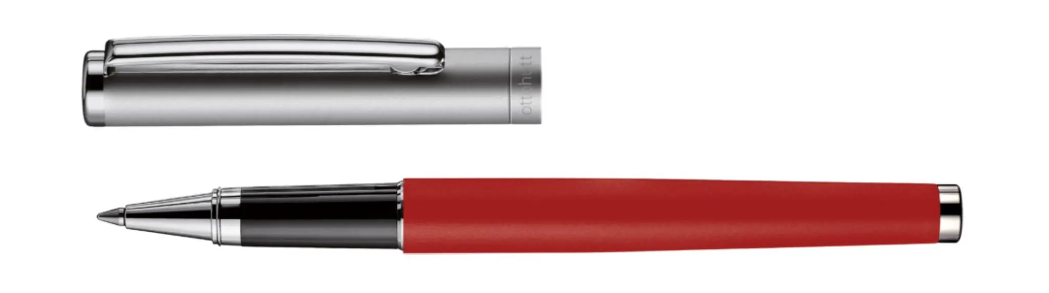Otto Hutt Design01 matte rood rollerbal