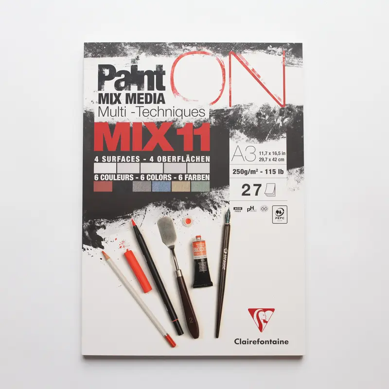 Paint’ON Mixed Media 250g Mix 11 kleuren A3 27 vellen