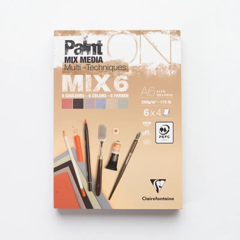 Paint’ON Mixed Media 250g Mix 6 kleuren A3 24 vellen