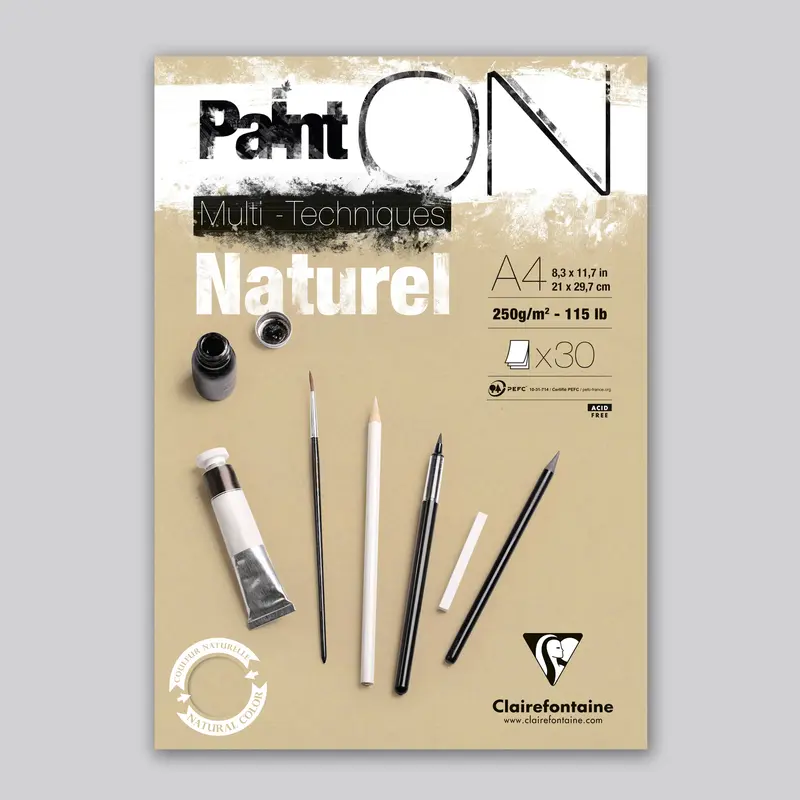 Paint'ON Mixed media 250g Natural A4 30 vellen