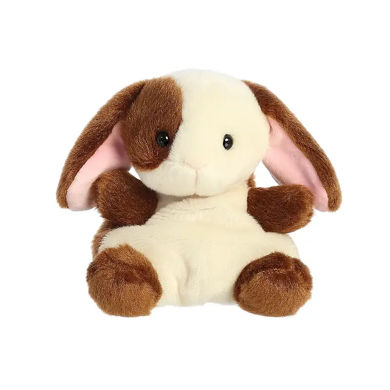 Palm Pals bruin-wit konijn knuffeltje 13 cm