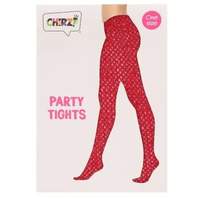 Panty glitter roze one size