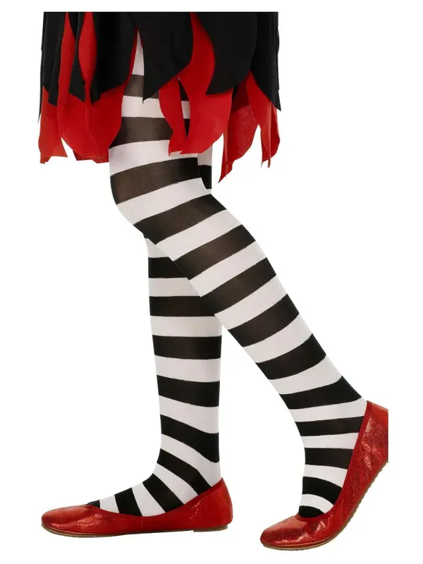 Panty zwart/wit 6-12 jr.