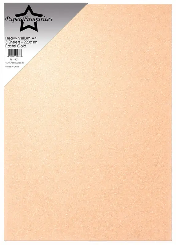 Paper Favourites - Heavyweight Vellum Pastel Gold 220g (5pcs)