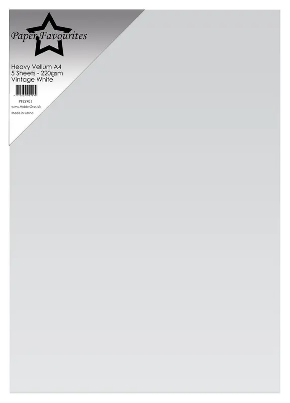 Paper Favourites - Heavyweight Vellum Vintage White 220g (5pcs)