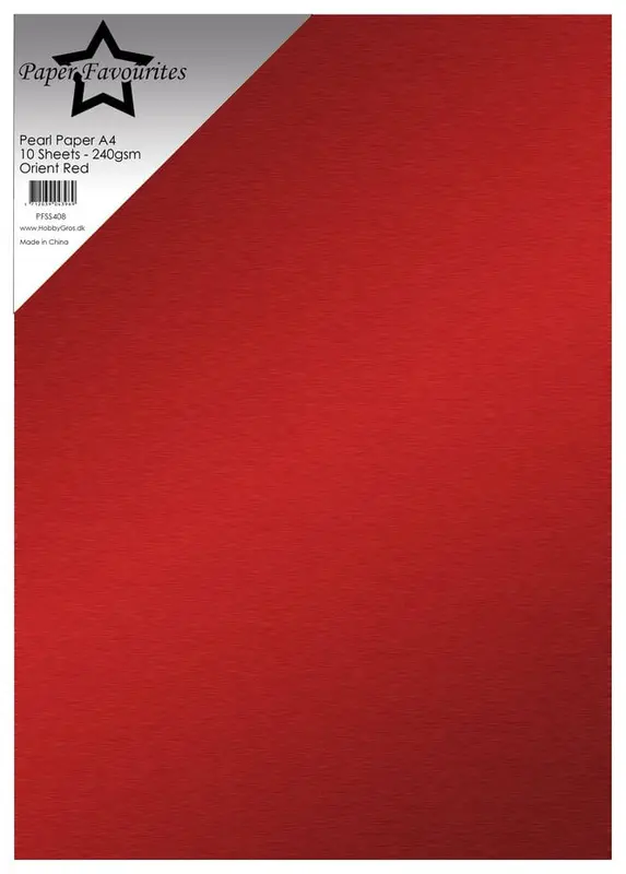 Paper Favourites - Pearl Paper Orient Red (10pcs)