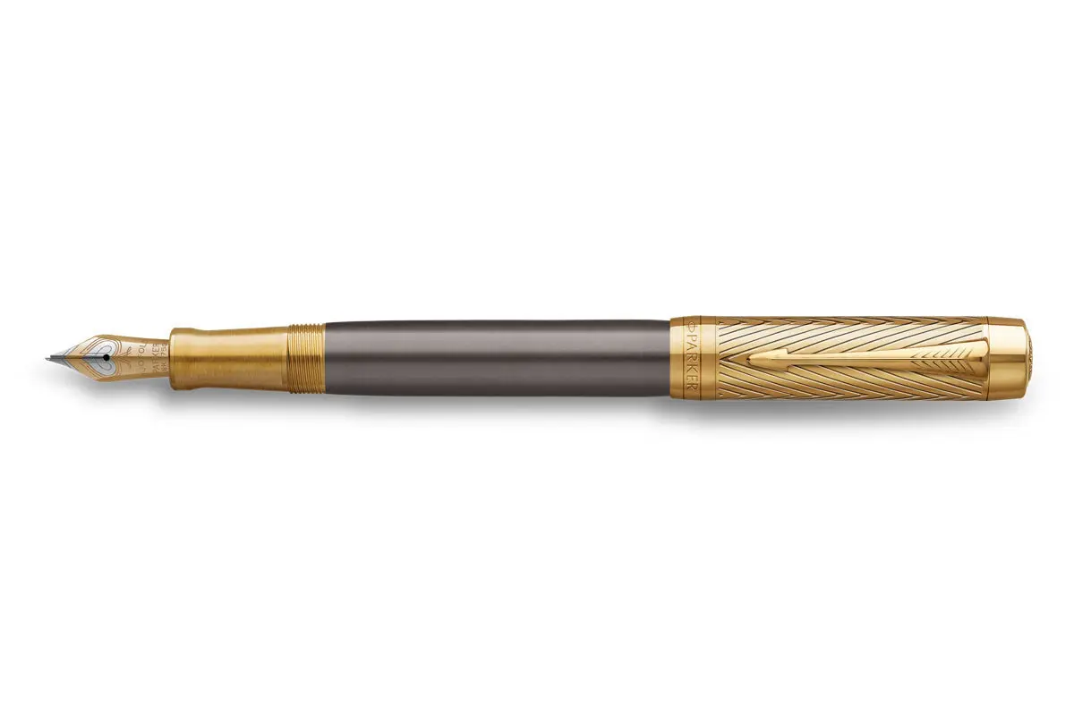 Parker Duofold Centennial Pioneers Collection Arrow Grey Lacquer GT Vulpen