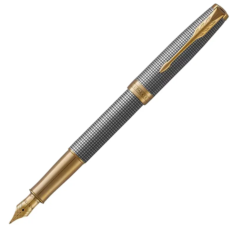 Parker Sonnet Ciselé sterling silver GT vulpen