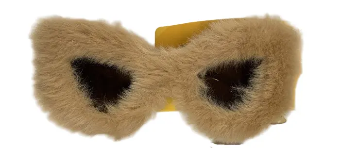 Partybril fluffy bruin