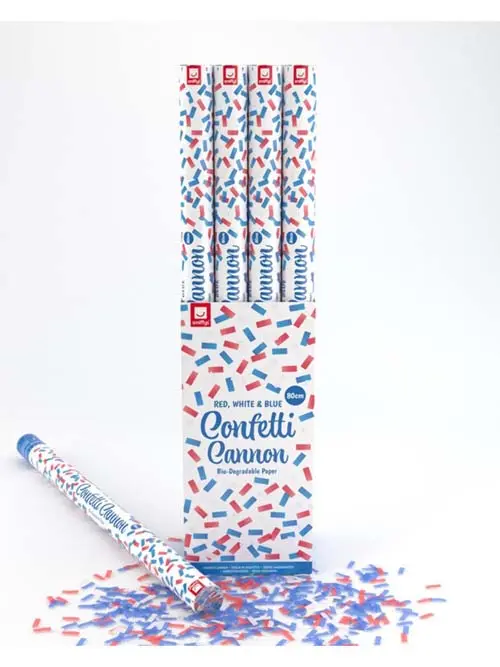 Partyshooter 80cm rood/wit/blauw