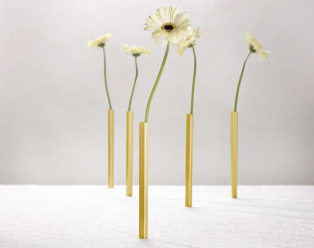 Peleg Design Magnetic vases - gold - set 5 pcs
