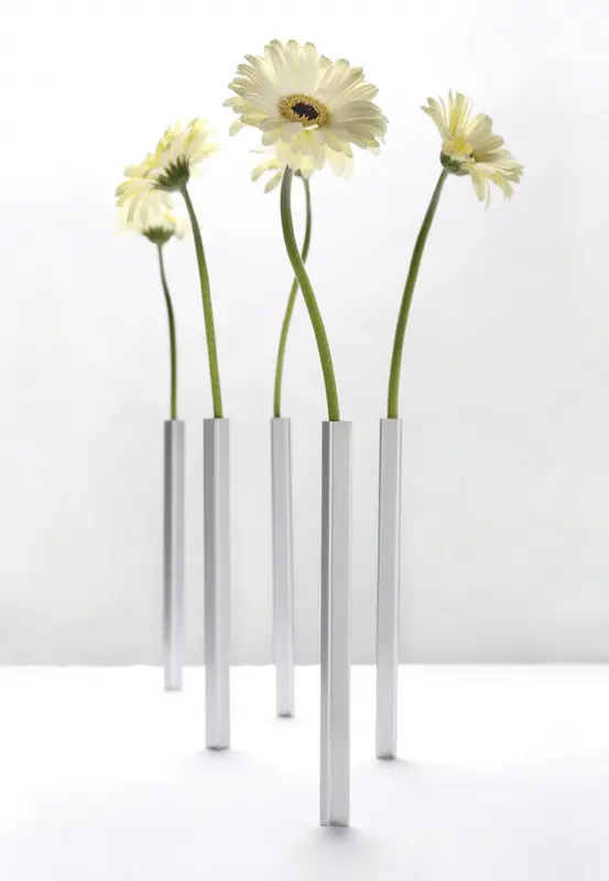 Peleg Design Magnetic vases - silver - set 5 pcs