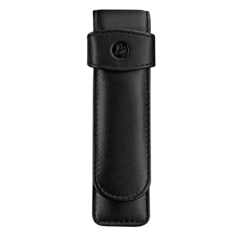 Pelikan Zwart Lederen Etui voor 2 Pennen