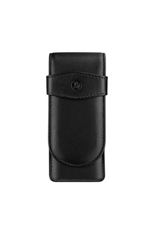 Pelikan Zwart Lederen Etui voor 3 Pennen