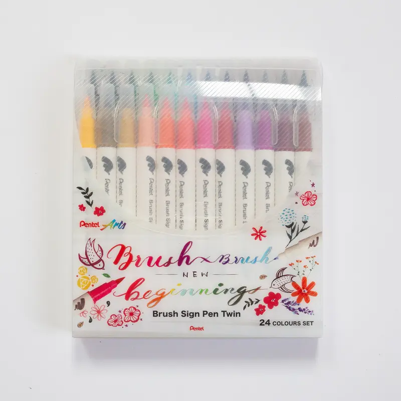 Pentel Brush Sign pen Twin set 24