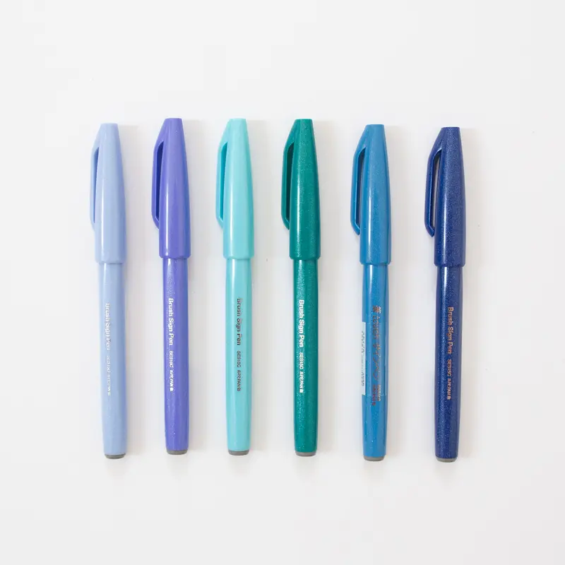 Pentel Touch Brush Sign set 6 Spring rain