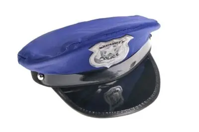 Pet politie met embleem blauw